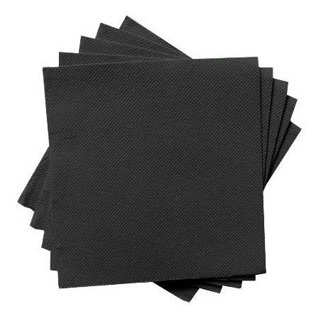 (20257) SERVILLETAS 2 CAPAS PUNTA PUNTA 33X33 PAQUETE 50U NEGRO