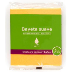 (30905) BAYETAS AMARILLA SUAVE 40X36 SUAVE AMARILLO -PACK 3U-