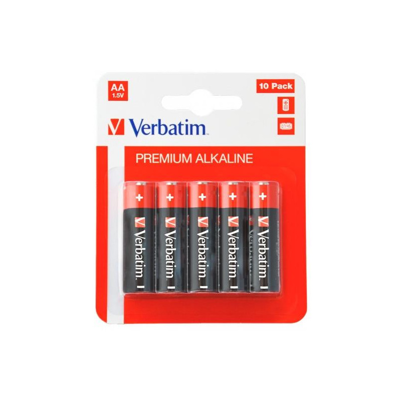 (49875) VERBATIM PILAS ALCALINAS AA - LR06 - PACK 10 UDS