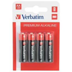 (49921) VERBATIM PILAS ALCALINAS AA - LR06 - PACK 4 UDS