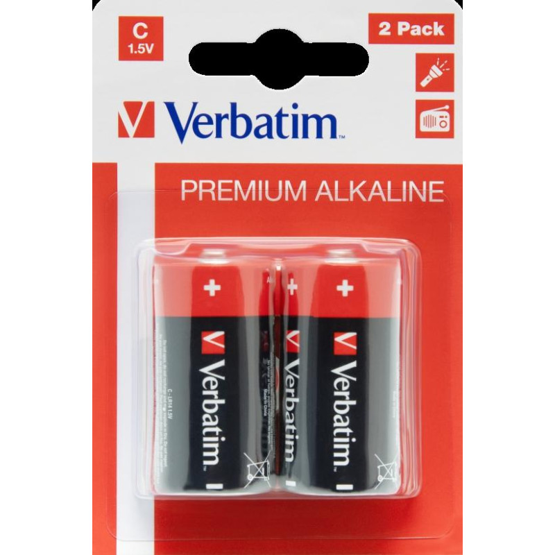 (49922) VERBATIM PILAS ALCALINAS C - LR14 - PACK 2 UDS