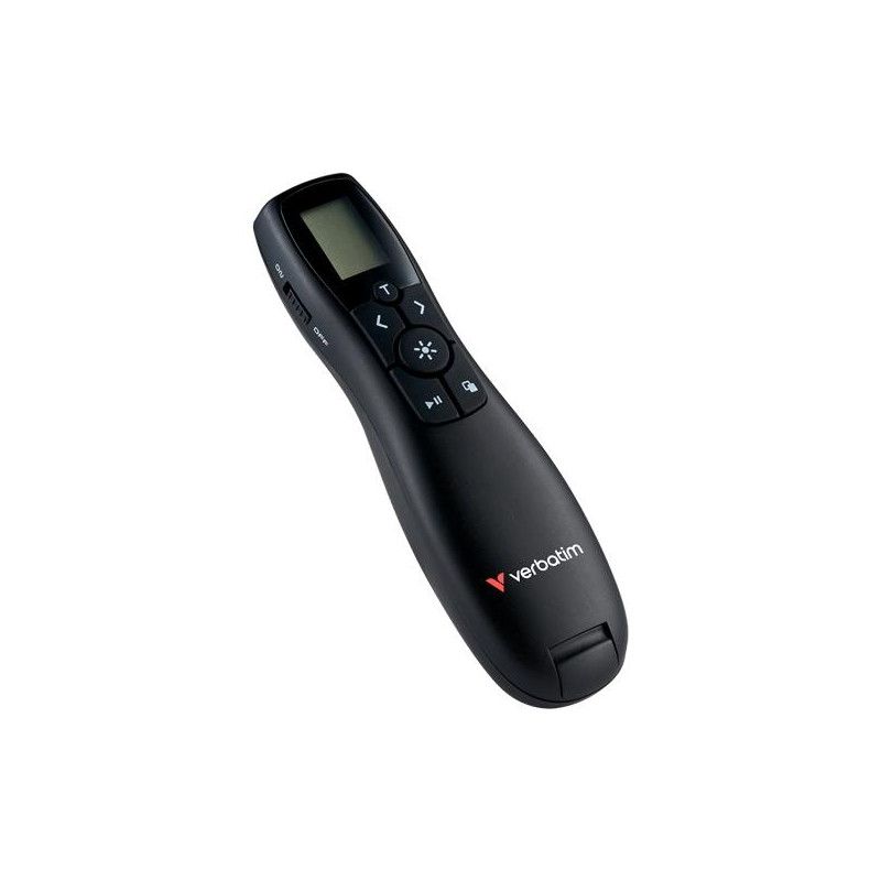 (32364) VERBATIM PUNTERO KEYNOTE LASER ROJO INALÁMBRICO C/ PANTALLA LCD NEGRO