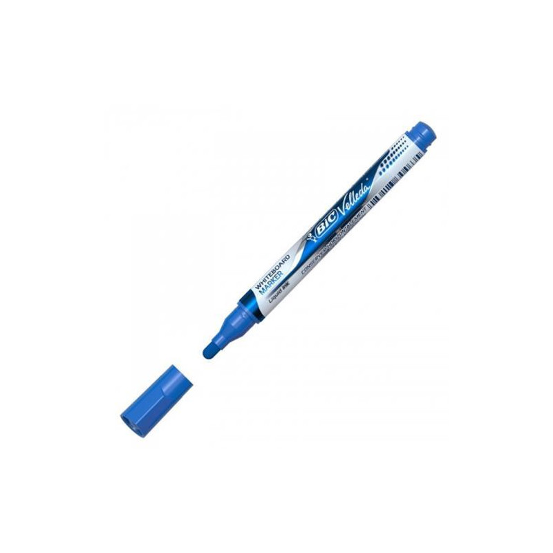 (902087) VELLEDA MARCADOR PIZARRA BLANCA POCKET PUNTA REDONDA AZUL CAJA 12 UD