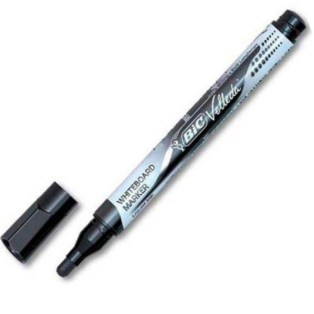 (902088) VELLEDA MARCADOR PIZARRA BLANCA POCKET PUNTA REDONDA NEGRO CAJA 12 UD