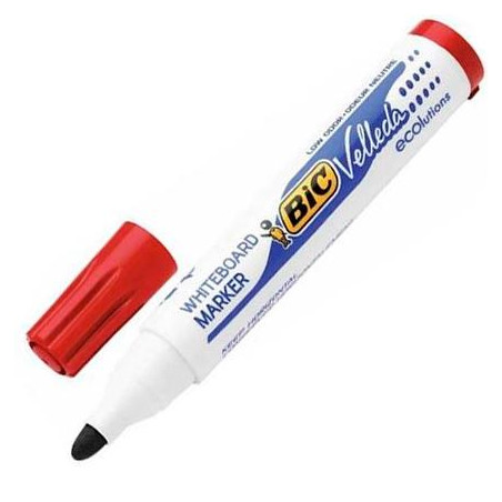 (904939) VELLEDA MARCADOR PIZARRA BLANCA ECOLUTIONS 1701 PUNTA REDONDA ROJO CAJA 12 UD