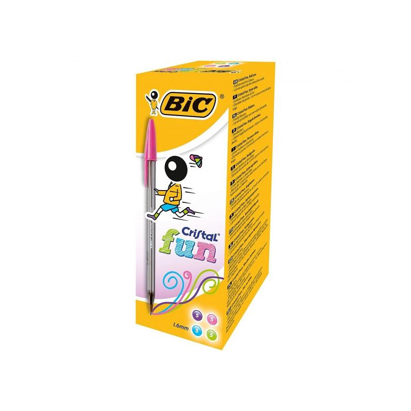 (895793) BIC BOLÍGRAFO CRISTAL FUN FASHION COLORES CAJA 20 UD