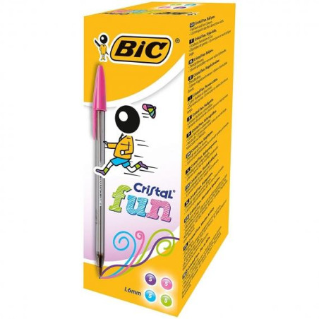 (895793) BIC BOLÍGRAFO CRISTAL FUN FASHION COLORES CAJA 20 UD