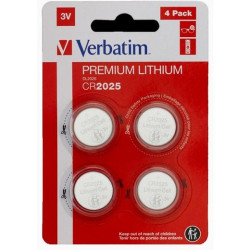 (49532) VERBATIM PILAS PLANAS DE LITIO 3V - CR2025 (4 PACK)