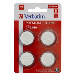 (49535) VERBATIM PILAS PLANAS DE LITIO 3V - CR2450 BLISTER 4 UD