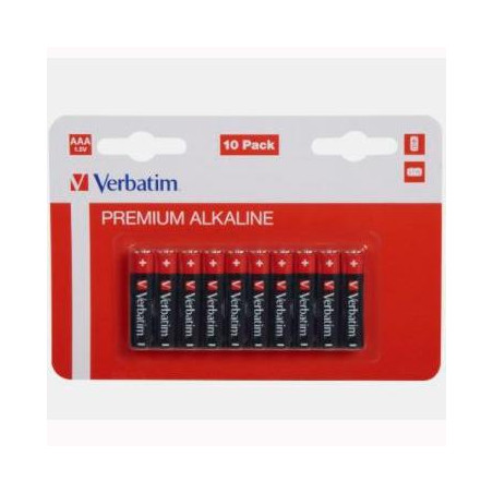 (49874) VERBATIM PILAS ALCALINAS AAA-LR03 -PACK 10U-