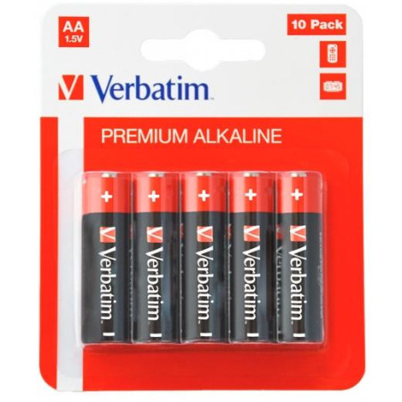 (49875) VERBATIM PILAS ALCALINAS AA - LR06 - PACK 10 UDS