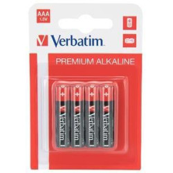 (49920) VERBATIM PILAS ALCALINAS AAA - LR03- PACK 4 UDS