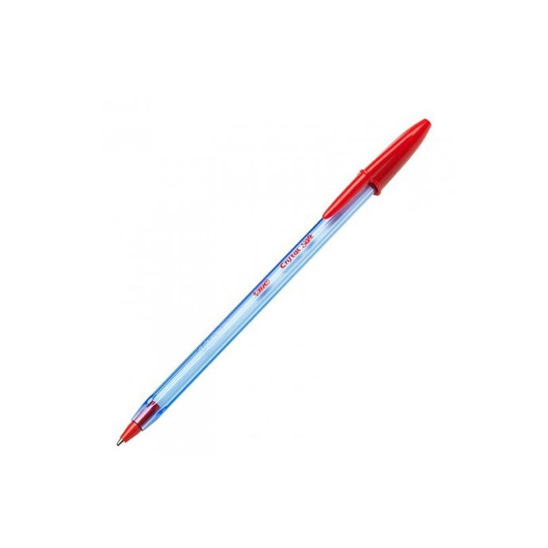 (918520) BIC BOLÍGRAFO CRISTAL SOFT ROJO CAJA 50 UD
