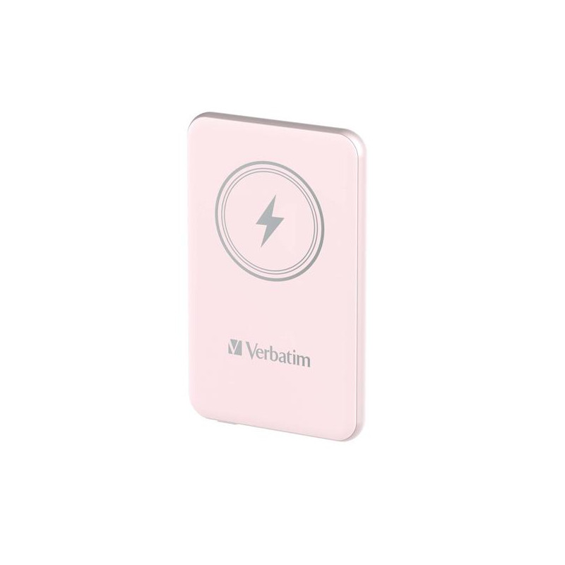 (32243) VERBATIM CARGADOR INALAMBRICO POWER BANK 5K MAH 1XUSB-C ROSA
