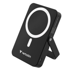 (32264) VERBATIM CARGADOR INALAMBRICO POWER BANK C/ SOPORTE 10K MAH 1XUSB-C NEGRO