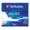 (43789) VERBATIM BD-R XL BLU-RAY 100GB 4X SPEED DATALIFE WHITE INKJET PRINTABLE - 5 EN CAJA JEWEL