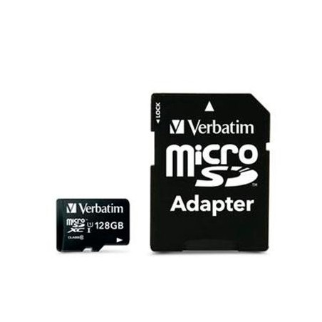(44085) VERBATIM MICRO SDHC 128GB CLASE 10 C/ADAPTADOR