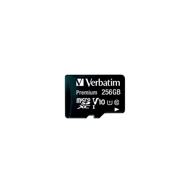 (44087) VERBATIM MICRO SDXC PREMIUM 256GB CLASE 10 C/ADAPTADOR