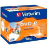 (43521) VERBATIM DVD-R 4.7GB AZO 16X / 10 PACK JEWEL CASE / PRINTABLE SURFACE