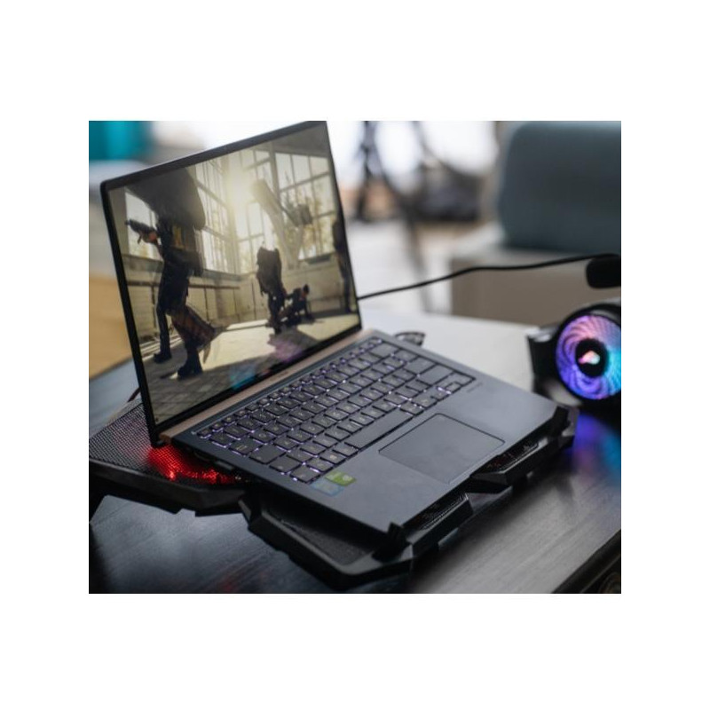 (48819) VERBATIM SOPORTE PARA PORTATIL SUREFIRE BORA GAMING LAPTOP COOLING PAD RED