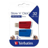 (49308) VERBATIM PENDRIVE STORE´N´CLICK 32GB USB 3.2 C/RANURA PARA COLGAR COLORES SURTIDOS -MULTIPACK 2U-