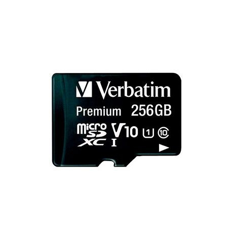 (44087) VERBATIM MICRO SDXC PREMIUM 256GB CLASE 10 C/ADAPTADOR