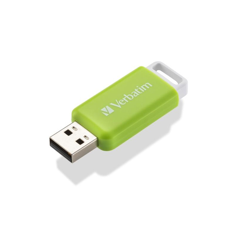 (49454) VERBATIM PENDRIVE V DATABAR 32GB HI-SPEED RETRÁCTIL USB 2.0 VERDE