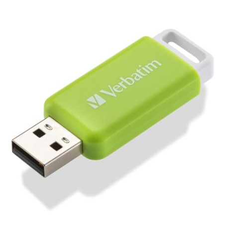 (49454) VERBATIM PENDRIVE V DATABAR 32GB HI-SPEED RETRÁCTIL USB 2.0 VERDE