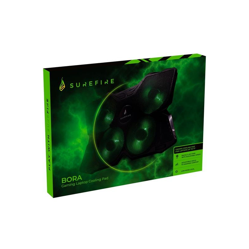 (48818) VERBATIM SOPORTE PARA PORTATIL SUREFIRE BORA GAMING LAPTOP COOLING PAD GREEN