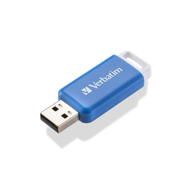 (49455) VERBATIM PENDRIVE V DATABAR 64GB HI-SPEED RETRÁCTIL USB 2.0 AZUL