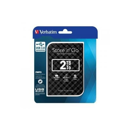 (53195) VERBATIM DISCO DURO PORTÁTIL STORE 'N' GO 2TB HDD 2.5" GEN 2