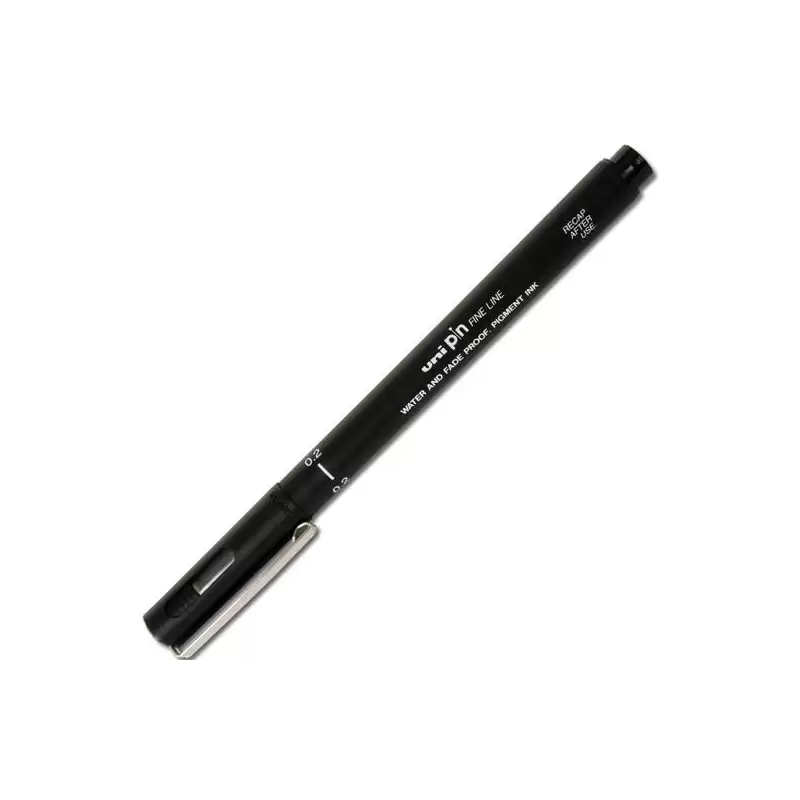 (288985000) UNIBALL ROTULADOR CALIBRADO PIN-200(S) 0.2 NEGRO CAJA 12 UD