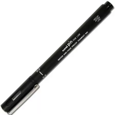 (288985000) UNIBALL ROTULADOR CALIBRADO PIN-200(S) 0.2 NEGRO CAJA 12 UD