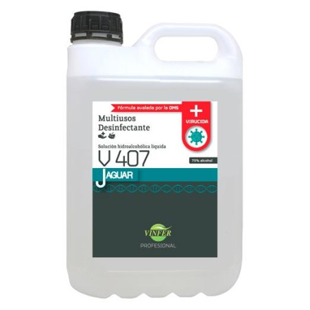 (L361G05089) VINFER DESINFECTANTE MULTIUSO HIDROALCOHÓLICO AUTORIZADO JAGUAR V407 GARRAFA 5L