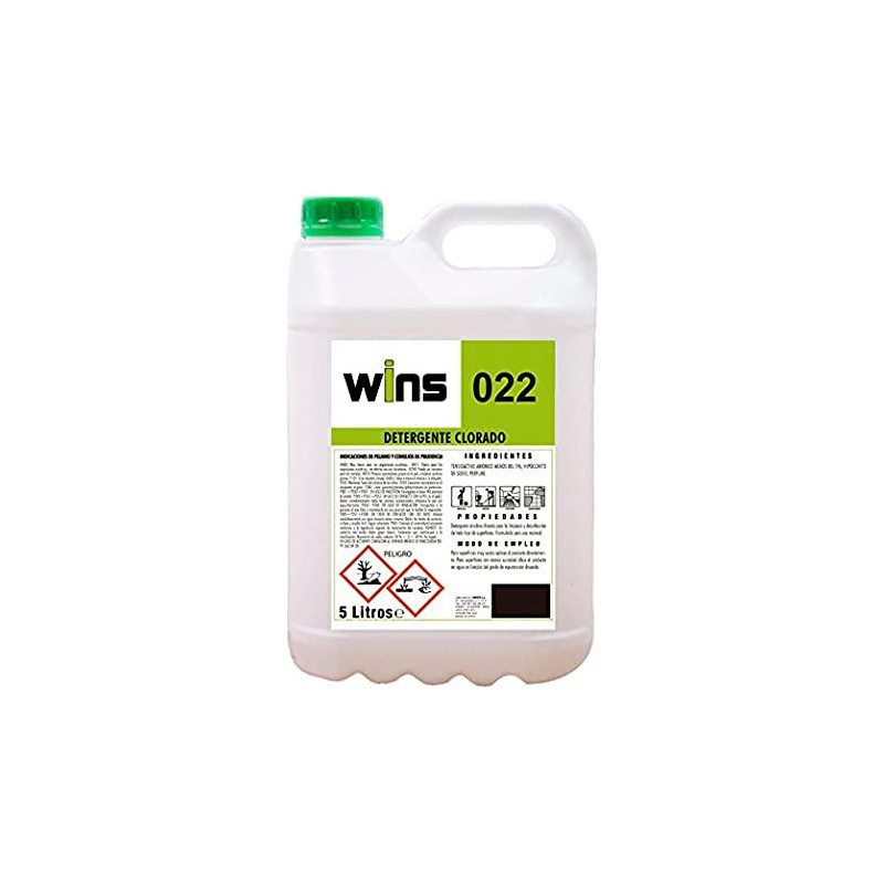 (WINS022) VINFER DETERGENTE ALCALINO CLORADO WINS 022 GARRAFA 5L INCOLORO