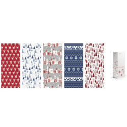 (3150034) WONDER PAPEL DE REGALO ROLLO 70CM X 2M SURTIDO NAVIDAD NORDIC EXPOSITOR 50 UD