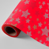 (3150243U) WONDER PAPEL DE REGALO BOBINA 62CM 4KG NAVIDAD ROJO ESTRELLAS