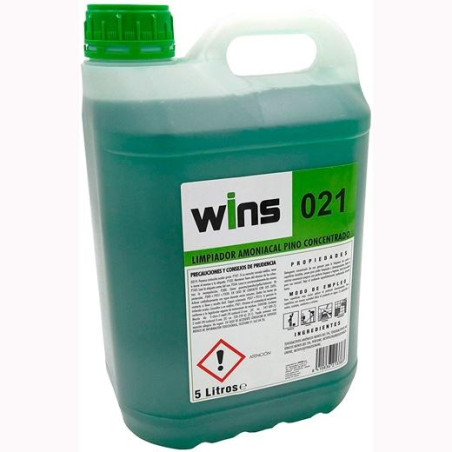 (WINS021) VINFER LIMPIADOR AMONIACAL PINO CONCENTRADO WINS 021 VERDE -GARRAFA 5L-