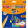 (950525) BIC LÁPICES DE COLORES KIDS EVOLUTION STRIPES C/SURTIDOS ESTUCHE 24 UD
