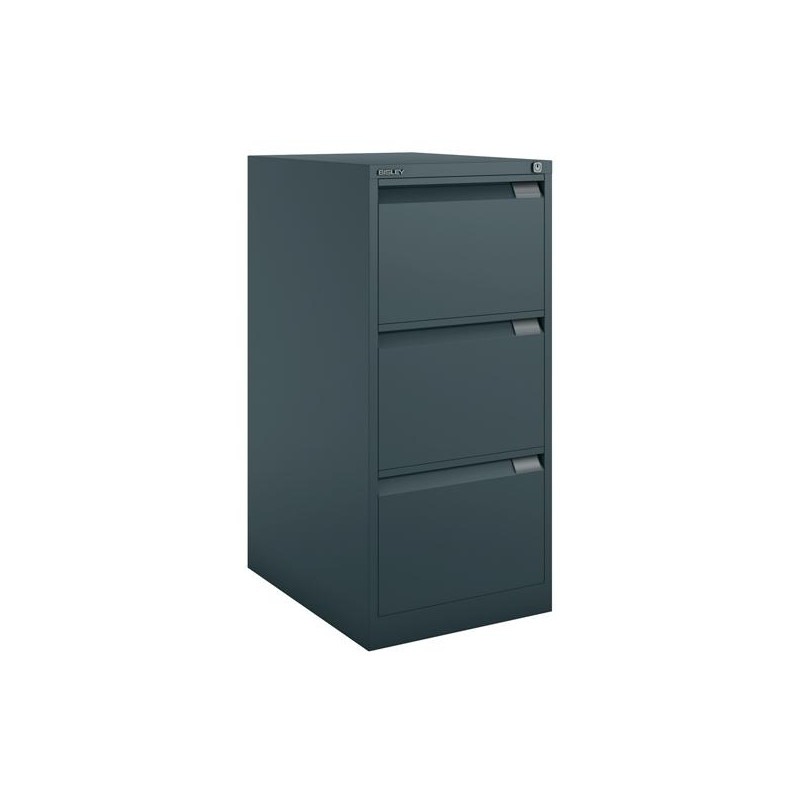 (1633A-AV1) BISLEY ARCHIVADOR METÁLICO BS1633 PREMIUM 3 CAJONES FOLIO CARPETAS COLGANTES MULTIFORMATO FONDO 62CM ANTRACITA