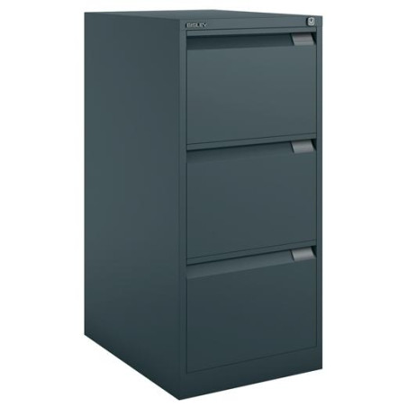 (1633A-AV1) BISLEY ARCHIVADOR METÁLICO BS1633 PREMIUM 3 CAJONES FOLIO CARPETAS COLGANTES MULTIFORMATO FONDO 62CM ANTRACITA