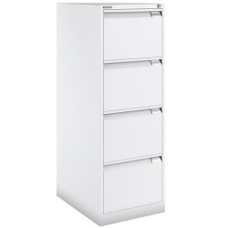 (1643A-BA5) BISLEY ARCHIVADOR METÁLICO BS1643 PREMIUM 4 CAJONES FOLIO CARPETAS COLGANTES MULTIFORMATO FONDO 62CM BLANCO