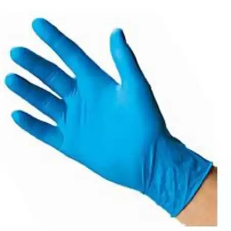 (27076) GUANTES DE NITRILO AZUL SIN POLVO TALLA XS CAJA -100-
