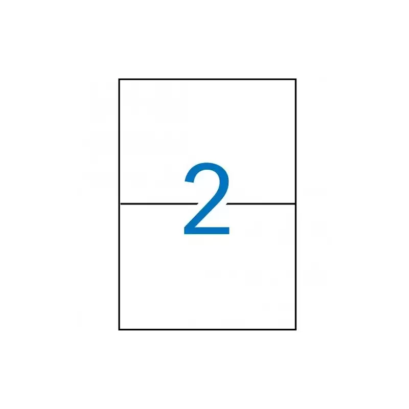 (02529) APLI ETIQUETAS ADHESIVAS 210X148MM LÁSER C/RECTOS 2 X 250H BLANCO