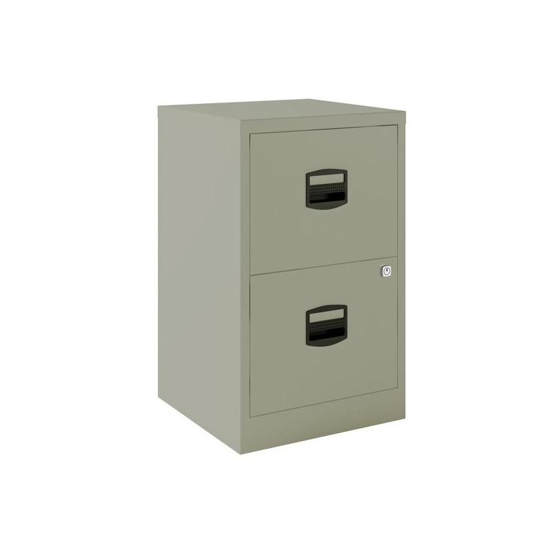(PFA2-V7) BISLEY ARCHIVADOR METALICO 2 CAJONES ARCHIVO CARPETAS COLGANTES A4 FONDO 40CM GRIS