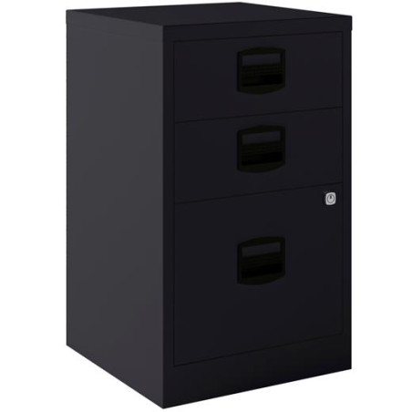 (PFA3-AV1) BISLEY ARCHIVADOR METALICO 2 CAJONES PERSONALES + 1 CAJÓN ARCHIVO A4 FONDO 40CM ANTRACITA