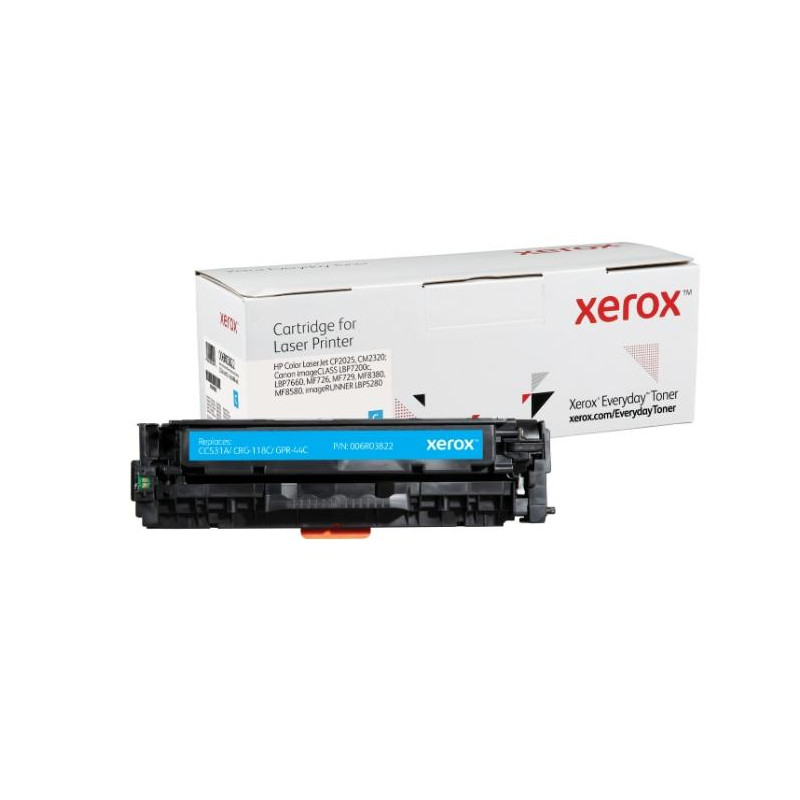 (006R03822) XEROX EVERYDAY TONER CYAN PARA COLOR LASERJET CP2025 (CC531A - CRG118C - CPR44C)