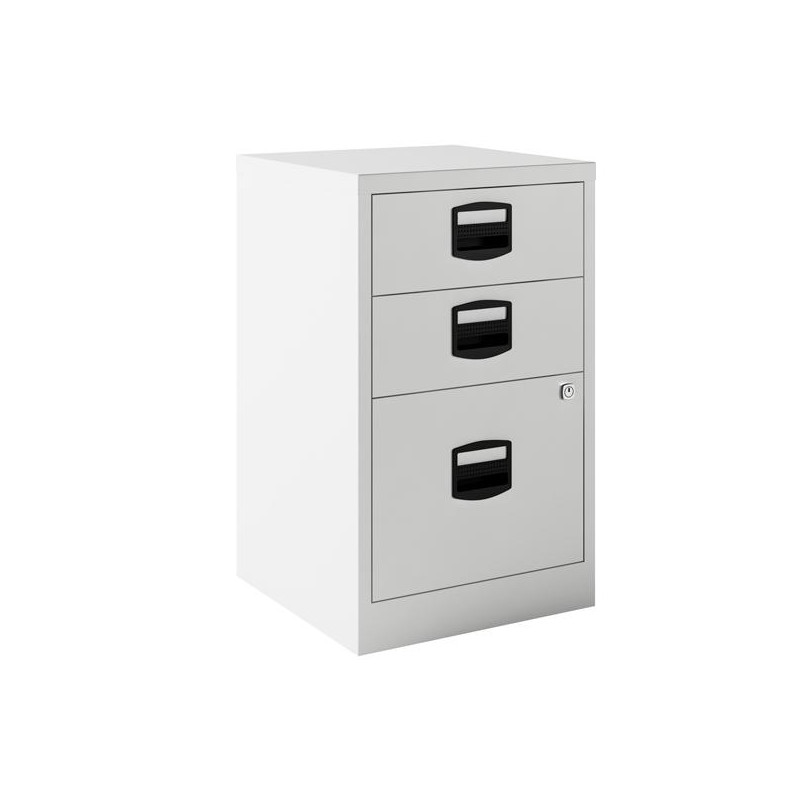 (PFA3-V7) BISLEY ARCHIVADOR METALICO 2 CAJONES PERSONALES + 1 CAJÓN ARCHIVO A4 FONDO 40CM GRIS