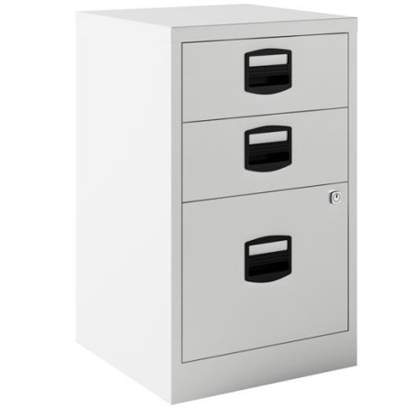 (PFA3-V7) BISLEY ARCHIVADOR METALICO 2 CAJONES PERSONALES + 1 CAJÓN ARCHIVO A4 FONDO 40CM GRIS