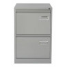 (PSF2-AV7) BISLEY ARCHIVADOR METALICO 2 CAJONES ARCHIVO CARPETAS COLGANTES A4/FOLIO+ FONDO 62CM GRIS